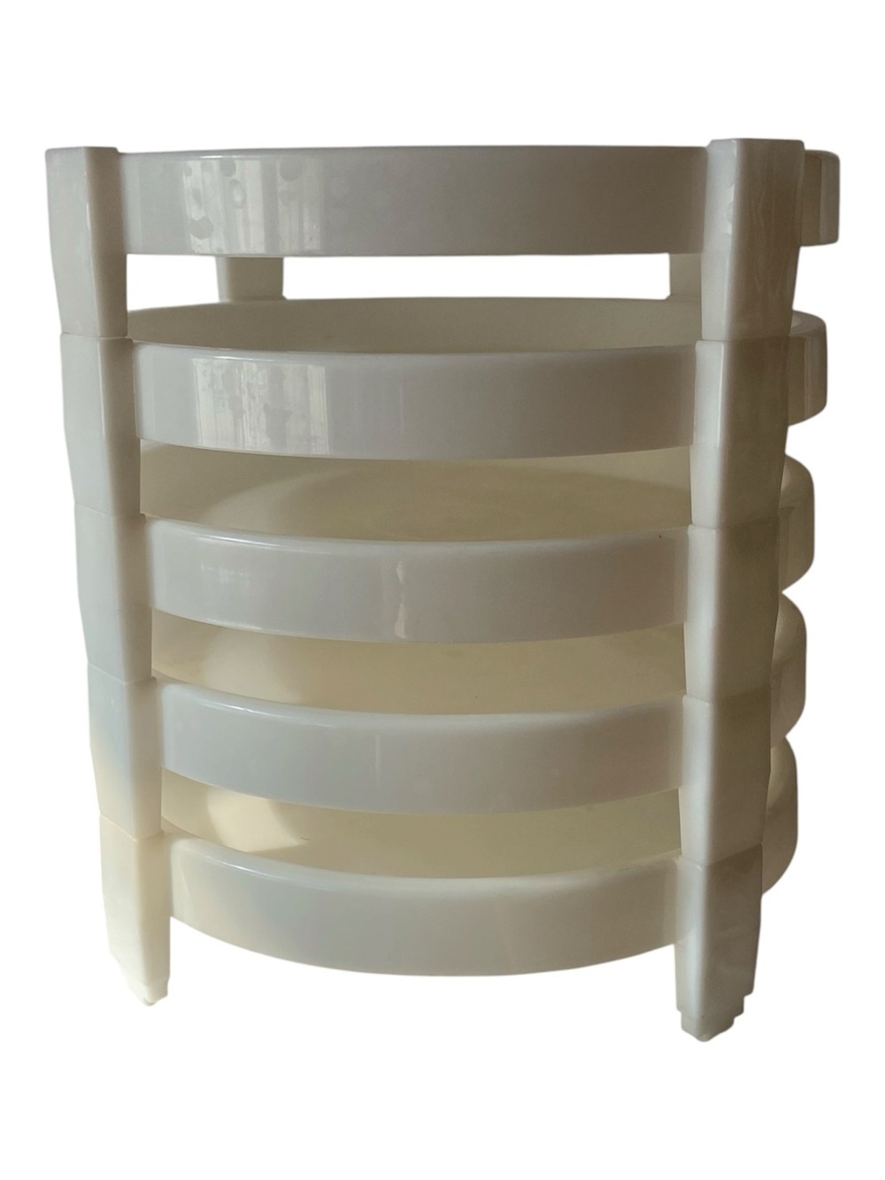 Vintage Tupperware Divide-A-Rack Pie Stacker - White
